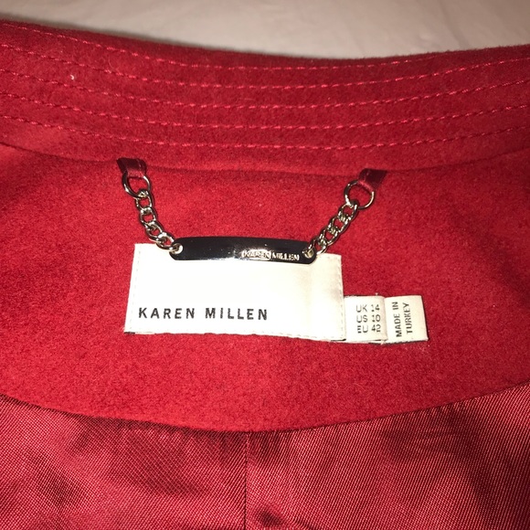 Karen Millen Trench Coat in Red - Picture 4 of 8
